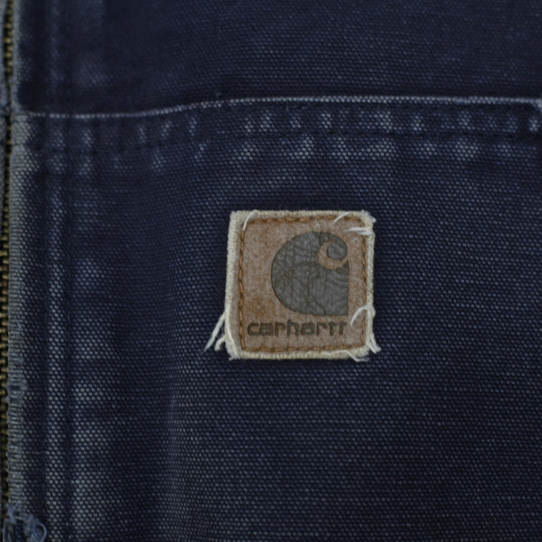 Mens J130 MDT Carhartt Hooded Navy Worn Workwear Slightly Distressed Jacket XL | Migration_Jackets WW Collect | Fashion Rerun