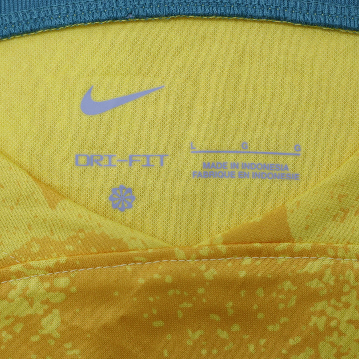Mens Nike Australia 2022-23 Home Football Shirt Jersey Nike Gold Yellow Size L