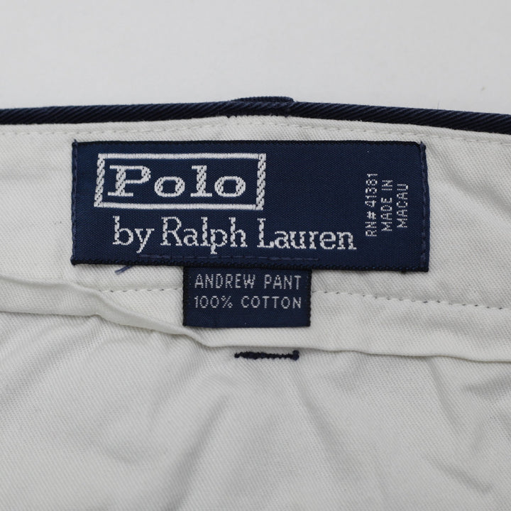 Vintage Mens Polo Ralph Lauren Pleated Trousers Andrew Pant Size 34/32