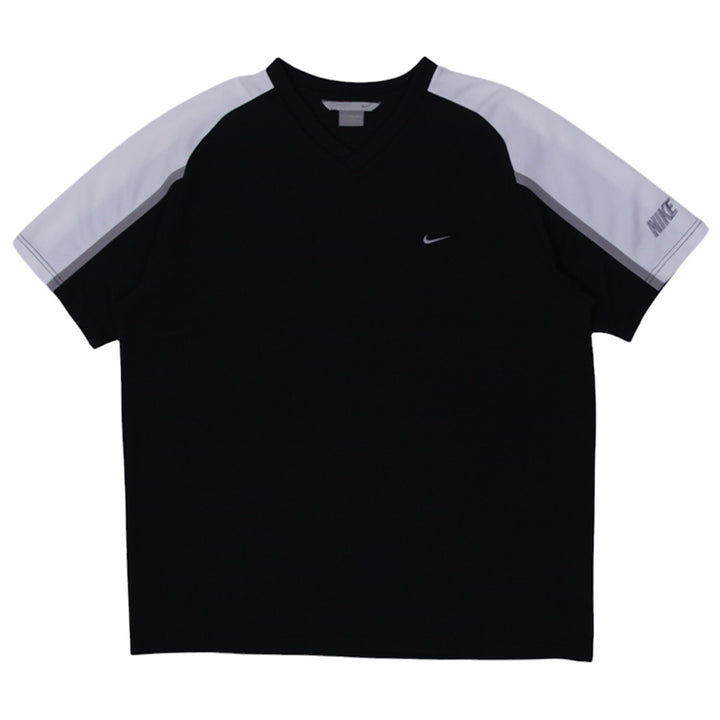 Vintage Mens Embroidered Nike Logo V-Neck Sports T-Shirt - Fashion Rerun Vintage Migration_T-Shirt