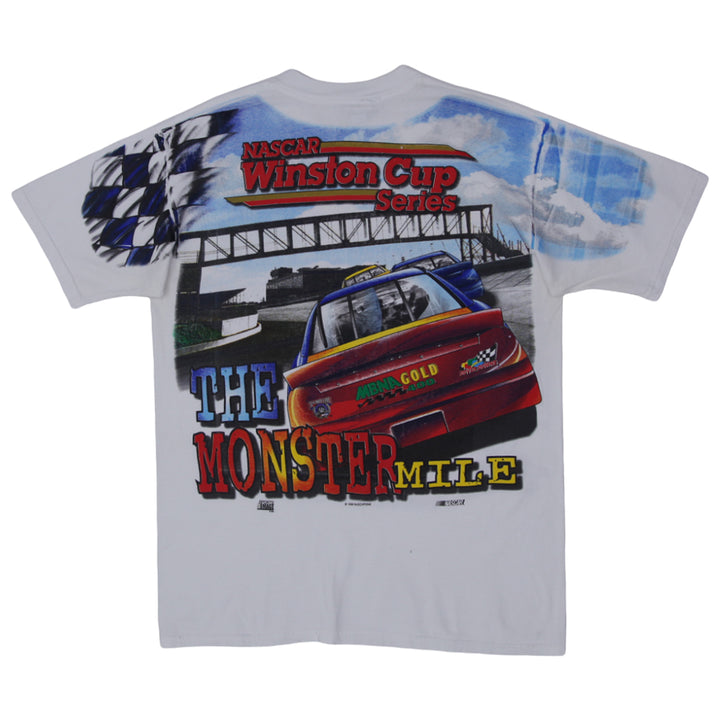 1998 Vintage MBNA Gold 400 Nascar Winston Cup Series AOP T-Shirt Made in USA XL - Fashion Rerun Vintage Migration_T-Shirt