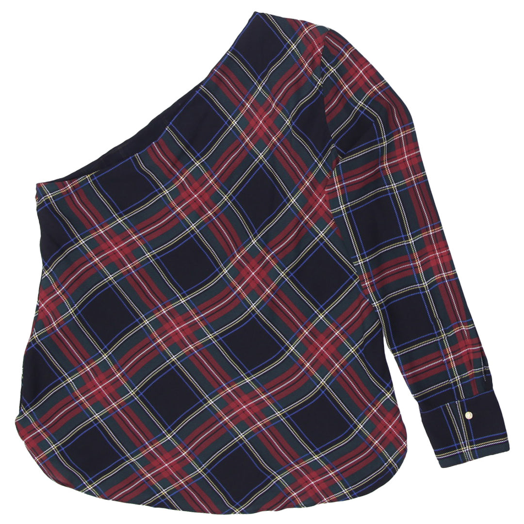 Ladies Ralph Lauren One Shoulder Flannel Blouse
