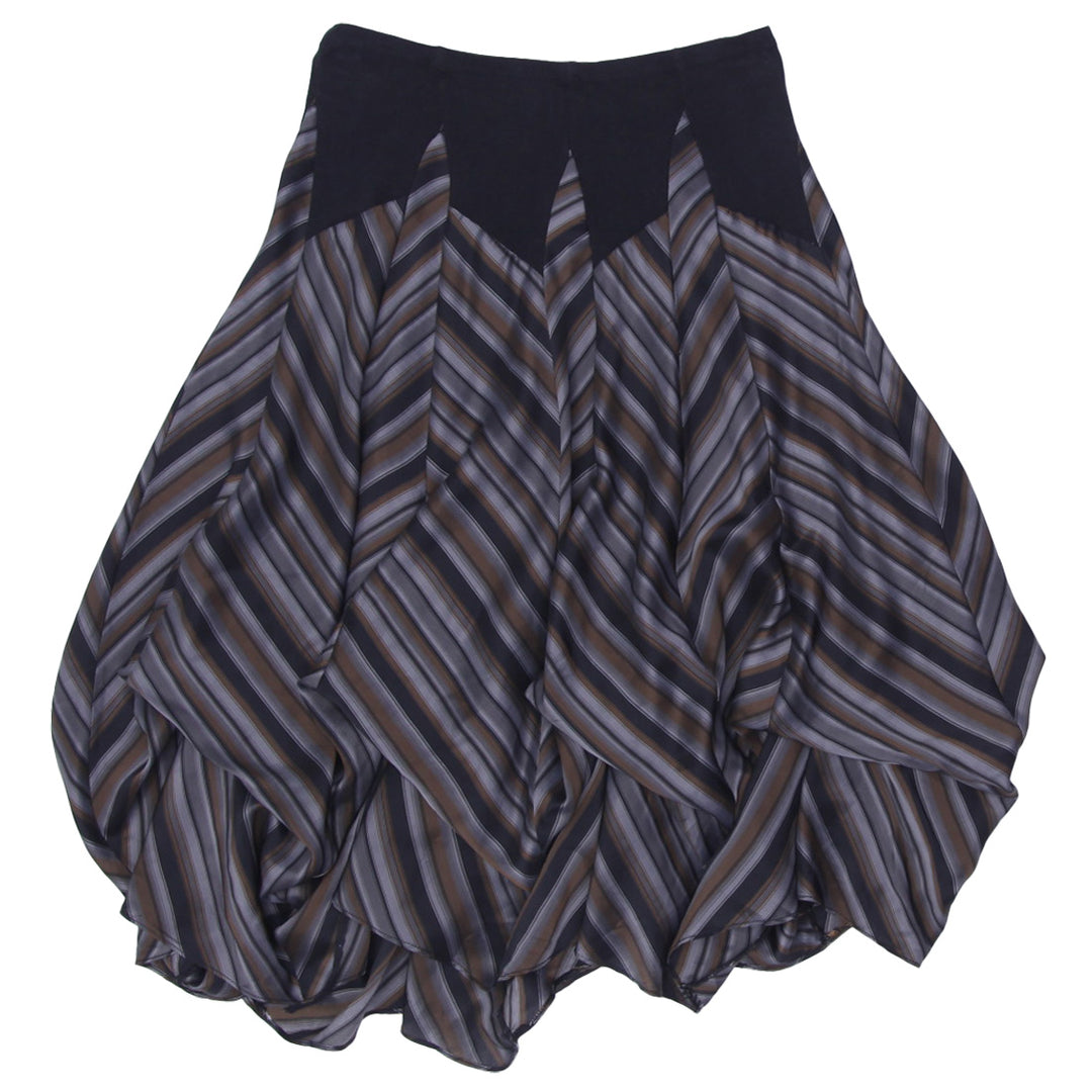 Y2K Ladies Ruffle Striped Skirt
