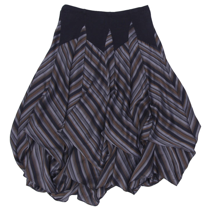Y2K Ladies Ruffle Striped Skirt