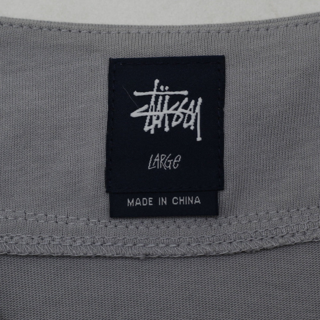 Mens Stussy Baseball Gray Short Sleeve Button Jersey L | Migration_Jerseys SW COLLECTION - Back View | Fashion Rerun