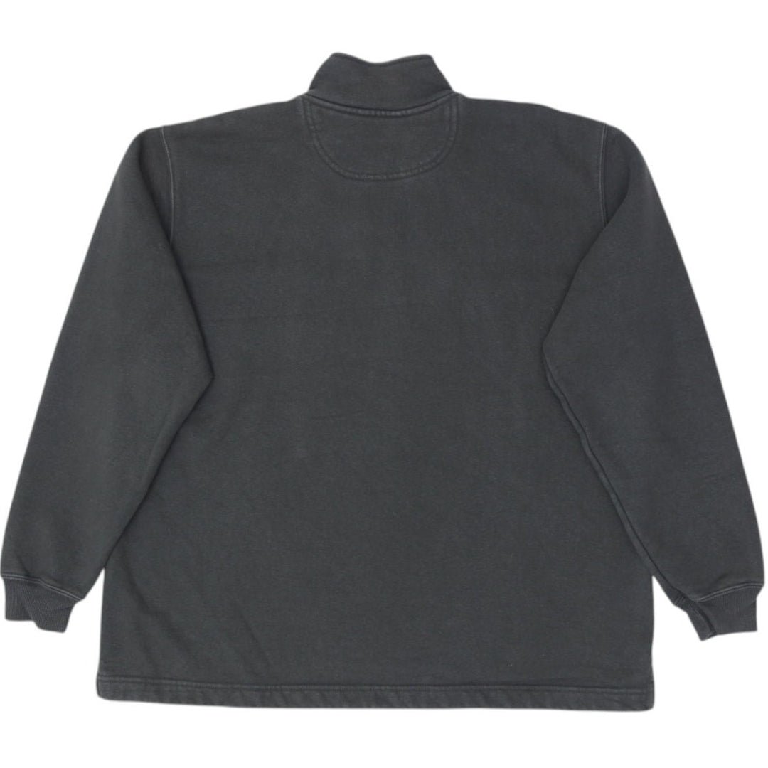 Mens Carhartt Quarter Zip Sweatshirt Dark Green Workwear Cotton Blend