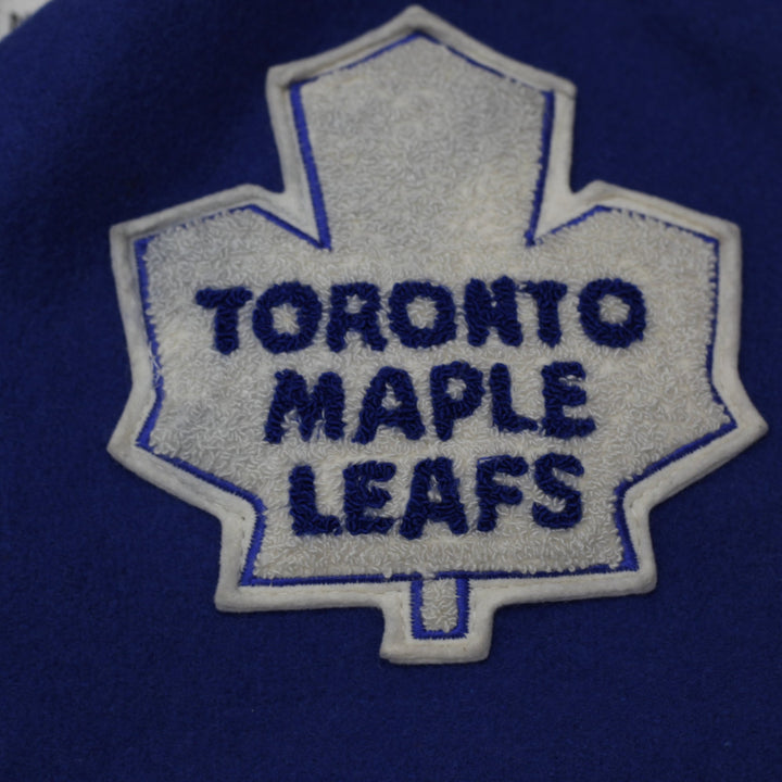 Vintage Toronto Maple Leafs Varsity Jacket Blue White NHL Logo XXL | Migration_Jackets - Detail View | Fashion Rerun