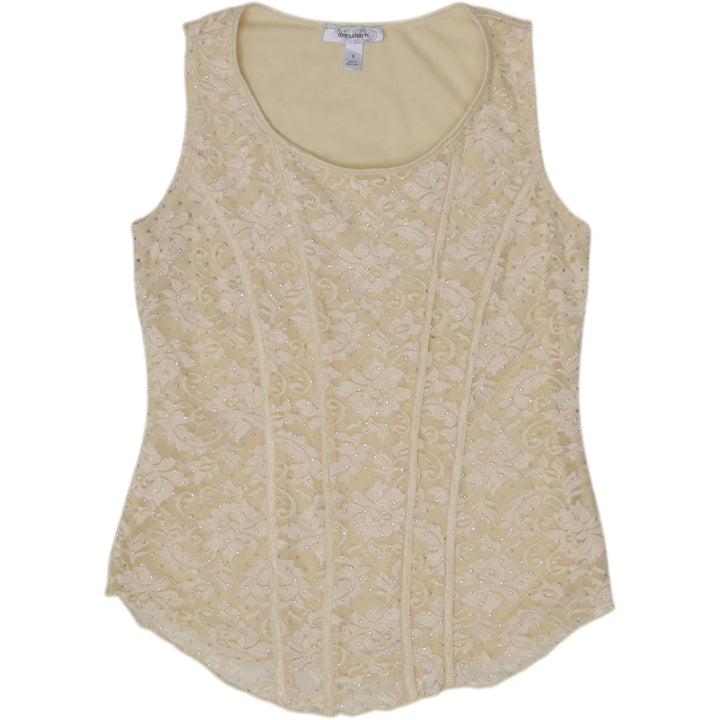 Y2K Ladies Dressbarn Floral Lace Top Tank Top | Migration_Y2K Tops | Fashion Rerun