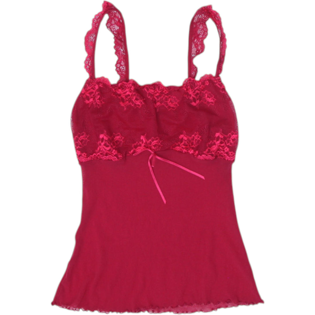 Y2K Ladies Gilligan O’Malley Lace Mesh Detail Camisole Top Size L | Migration_Y2K Tops | Fashion Rerun