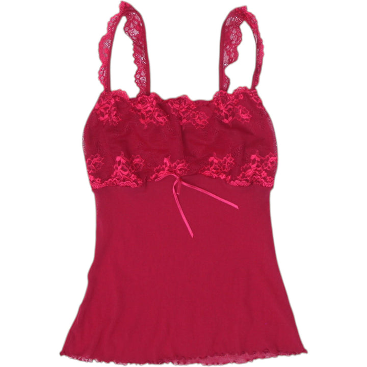 Y2K Ladies Gilligan O’Malley Lace Mesh Detail Camisole Top Size L | Migration_Y2K Tops | Fashion Rerun