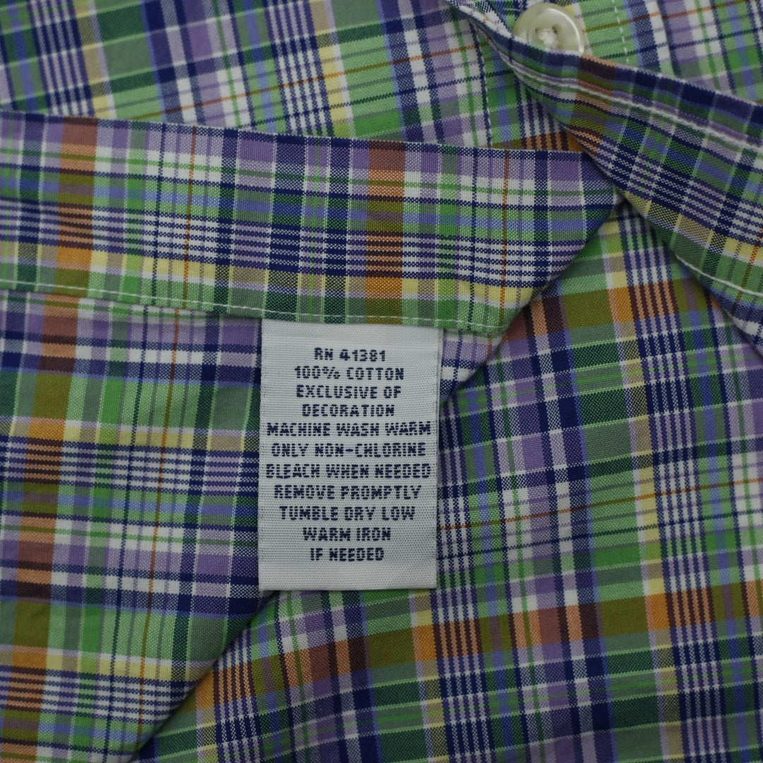 Mens Ralph Lauren Plaid Multicolor Long Sleeve Shirt Size L