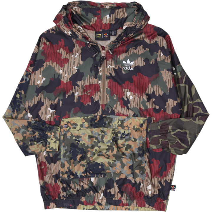 Mens Adidas Windbreaker Camo Lightweight Hooded Pullover