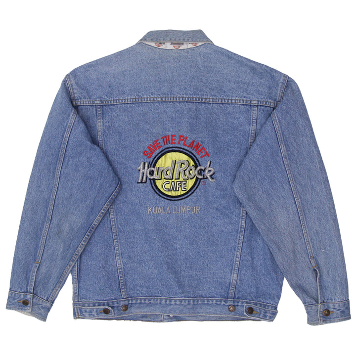 Vintage Hard Rock Café Denim Jacket " Save The Planet" Kuala Lumpur 90's Unisex M - Fashion Rerun Vintage Migration_Jacket