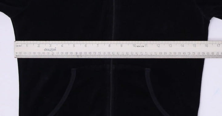 Y2K Ladies Juicy Couture Black Velour Full Zip Crown Graphic Hoodie M