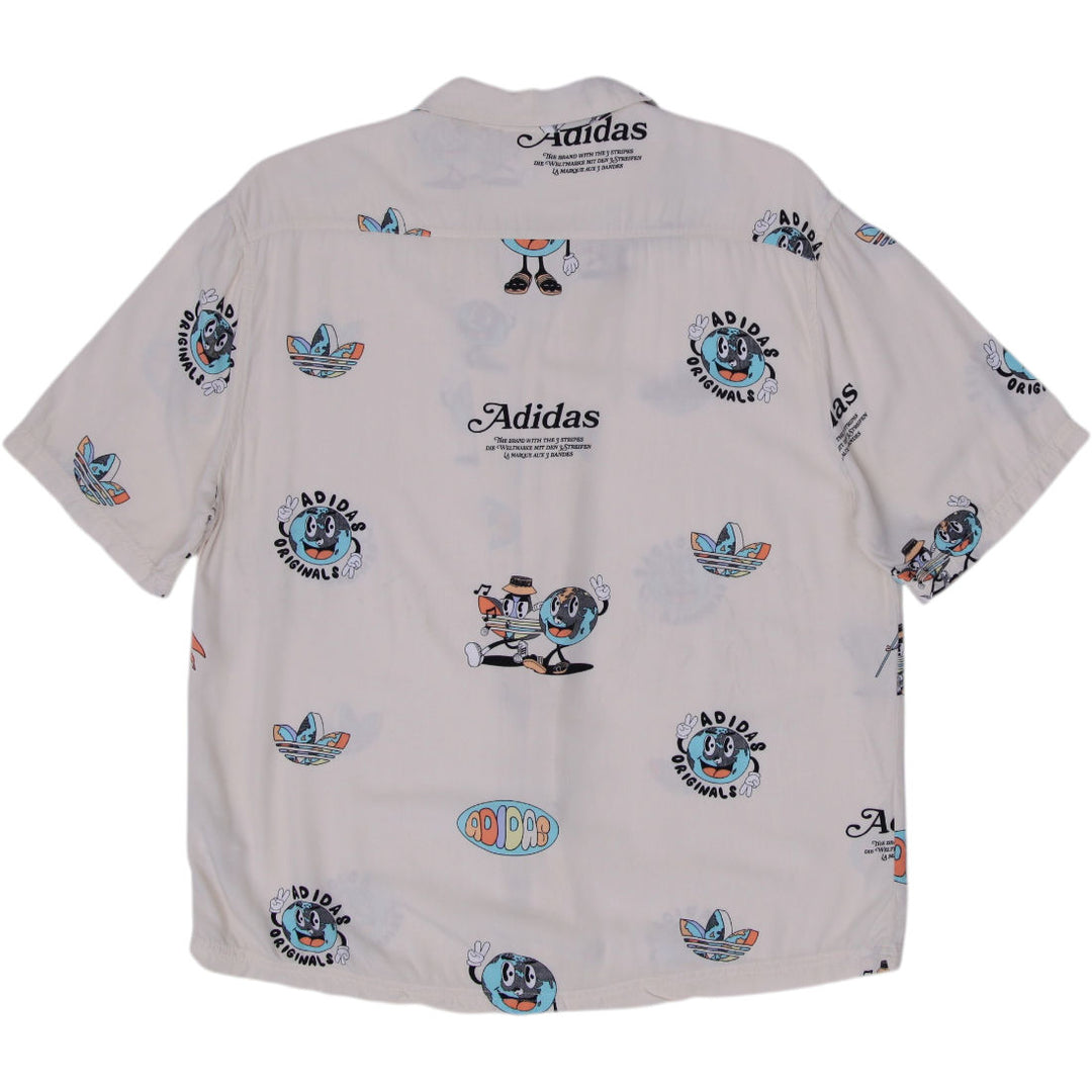 Mens Adidas Originals Graphic Print Casual Shirt Size S