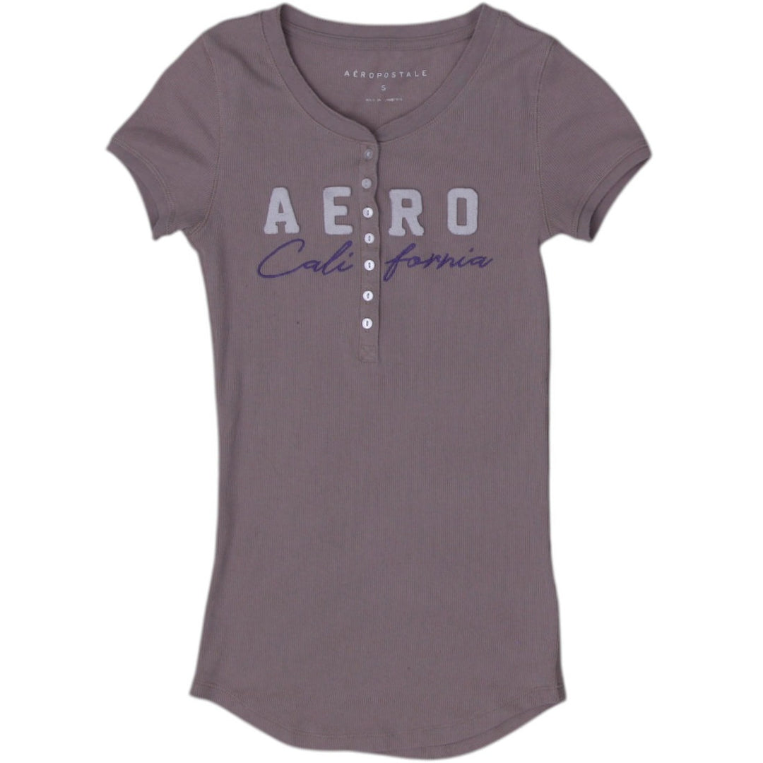 Y2K Ladies Aeropostale California Brown Graphic T-Shirt Size S | Migration_Y2K Tops | Fashion Rerun