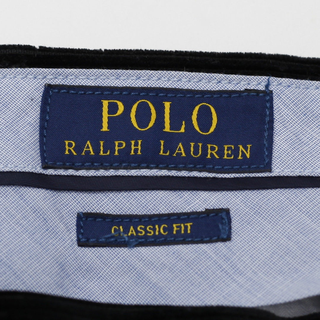 Mens Polo Ralph Lauren Corduroy Pants Black Classic Fit
