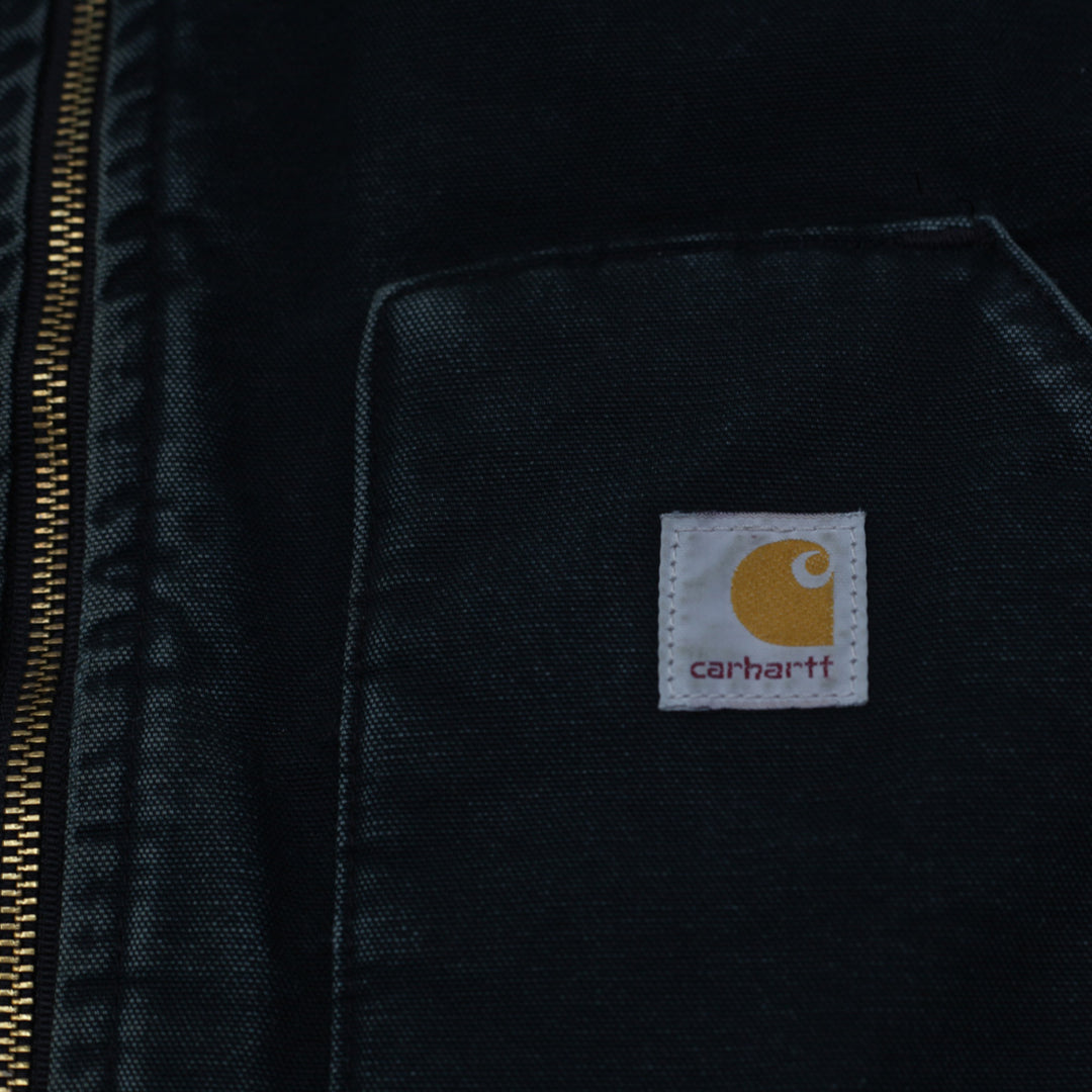 Vintage Carhartt Quilted Lined Work Vest Black - Fashion Rerun Vintage Migration_Jacket