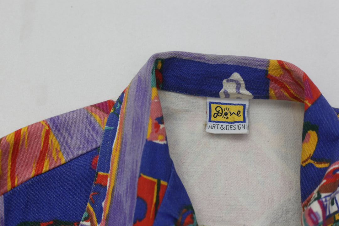 Bold Vintage Jacket From Done Art & Design Abstract All Over Print Jacket