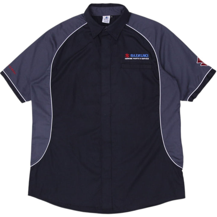 Mens Suzuki Genuine Parts Service Shirt Black Gray Racing Logo XL | Migration_Shirts | Fashion Rerun