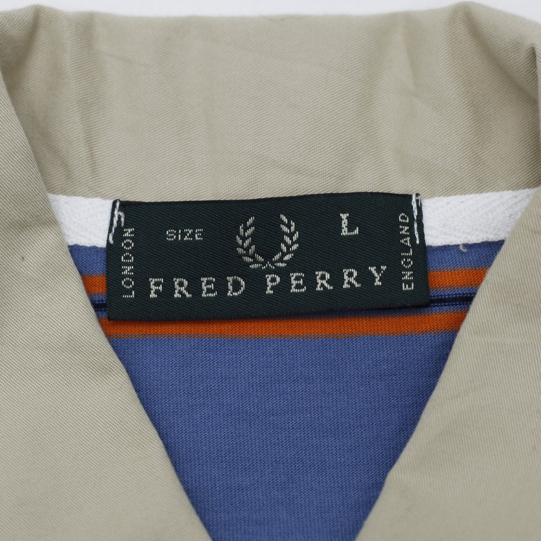 Mens Fred Perry Polo Blue Striped Long Sleeve Retro Rugby T-Shirt