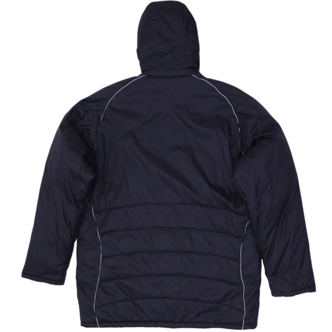 Vintage Mens Adidas Puffer Jacket Black Newcastle United Logo Hooded