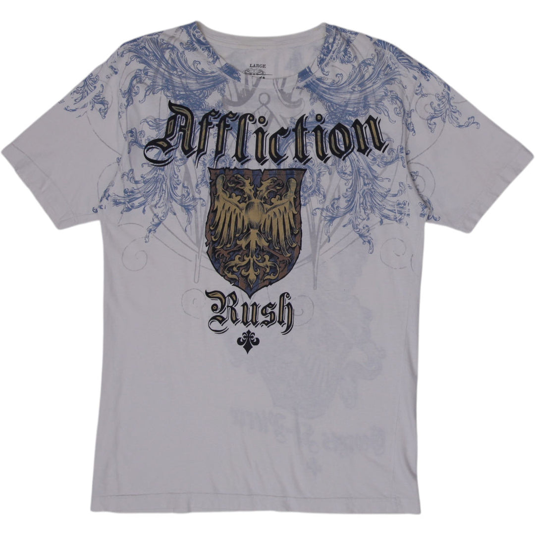Y2K Mens Affliction Signature Series Georges St-Pierre T-Shirt Size L