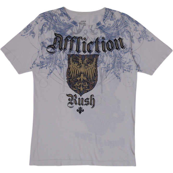 Y2K Mens Affliction Signature Series Georges St-Pierre T-Shirt Size L