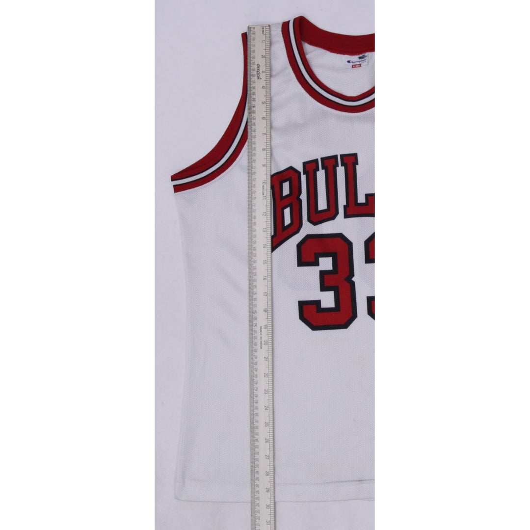 Vintage Champion USA Bulls 33 Pippen Jersey White Basketball NBA XL | Migration_Jerseys - View 8 | Fashion Rerun
