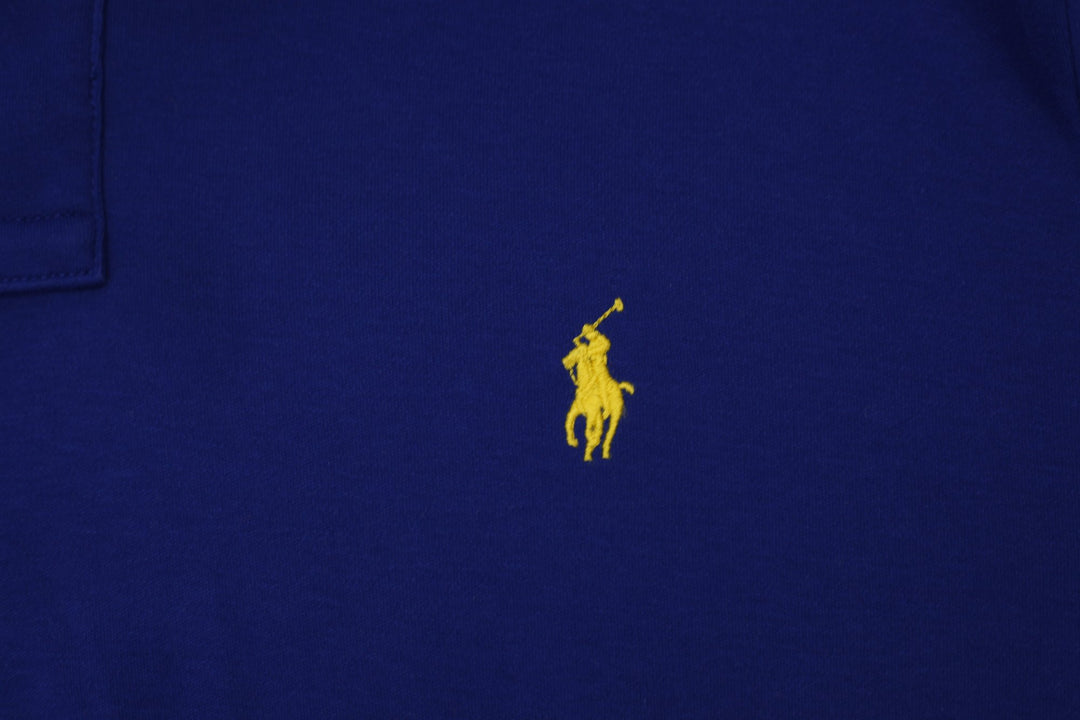 Mens Polo Ralph Lauren Cotton Royal Blue Yellow Pony Polo T-Shirt Size L