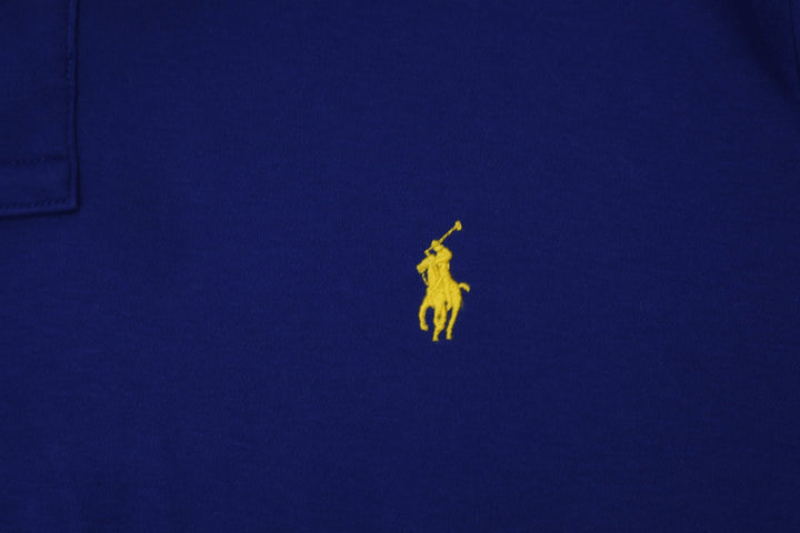 Mens Polo Ralph Lauren Cotton Royal Blue Yellow Pony Polo T-Shirt Size L