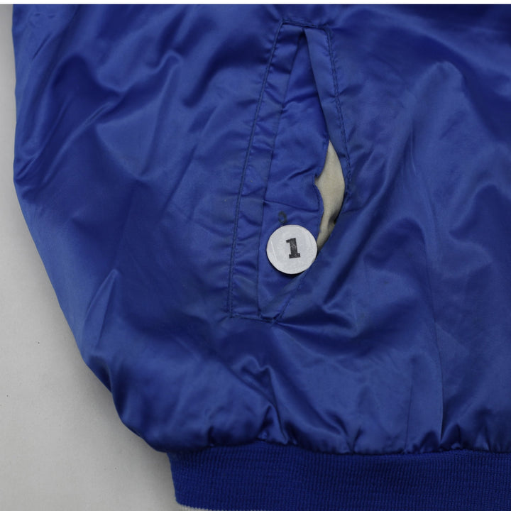 Vintage Blue Detroit Pistons NBA Satin Bomber Jacket