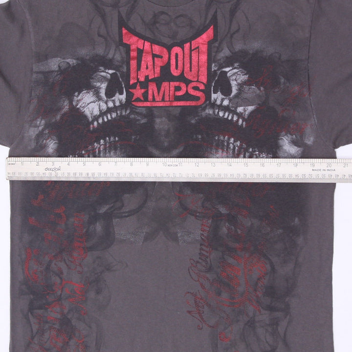Y2K Mens Tapout MPS Dual Skulls Graphic T-Shirt Size L