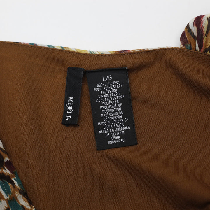 Y2K Ladies Mix It Pattern Sleeveless Top Size L