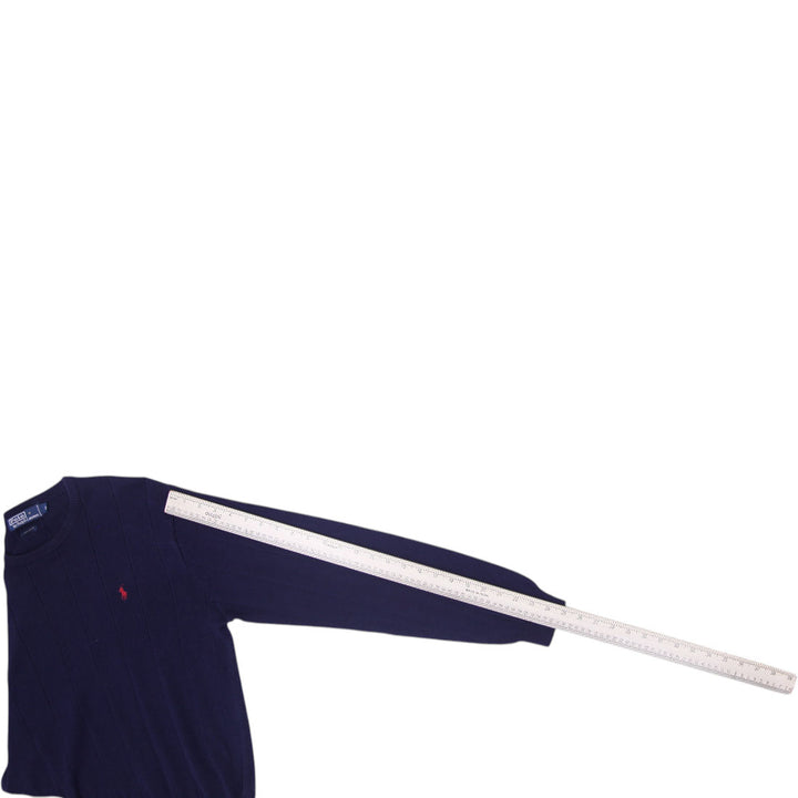 Mens Polo Ralph Lauren Sweater Subtle Vertical Rib Knit Pattern
