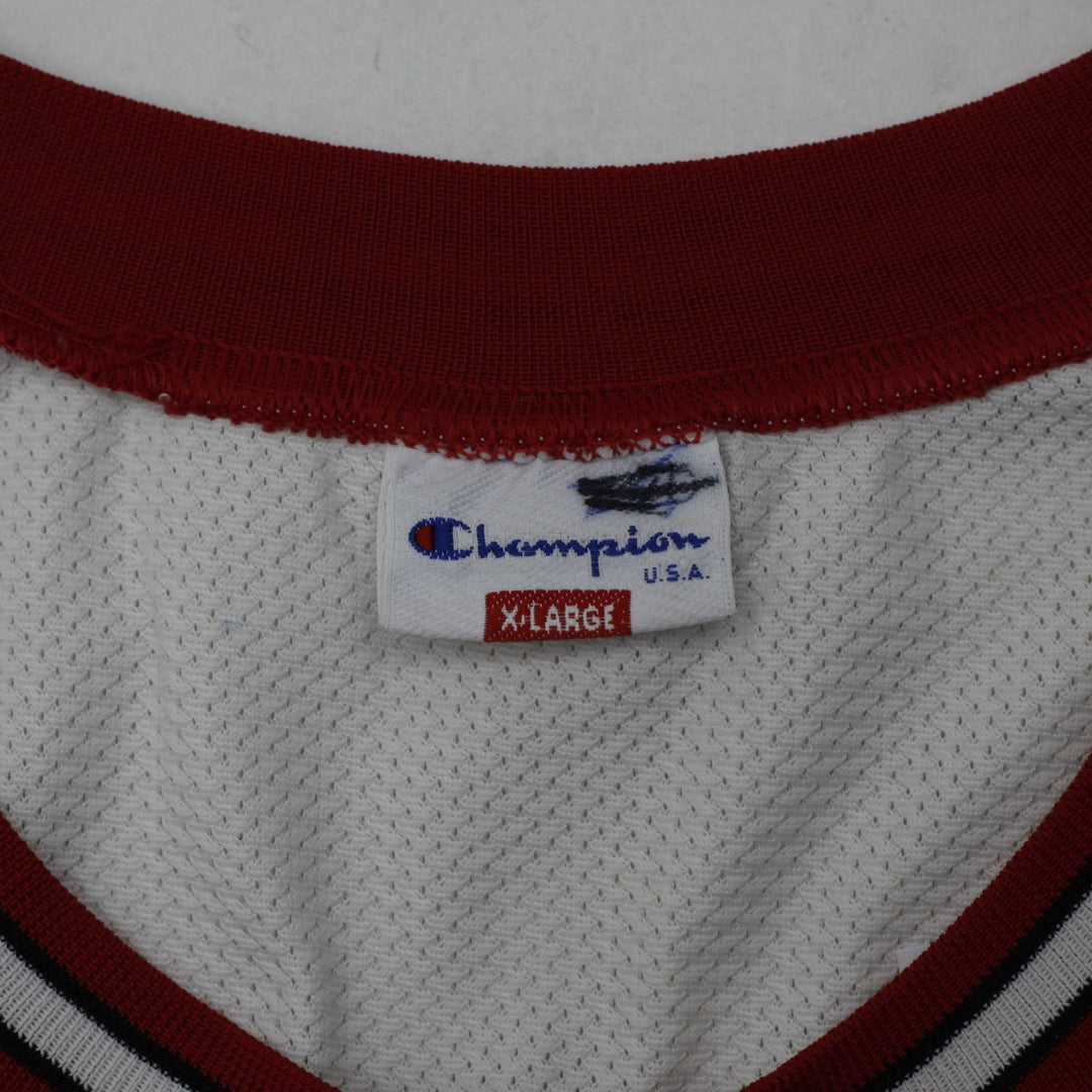 Vintage Champion USA Bulls 33 Pippen Jersey White Basketball NBA XL | Migration_Jerseys - Back View | Fashion Rerun