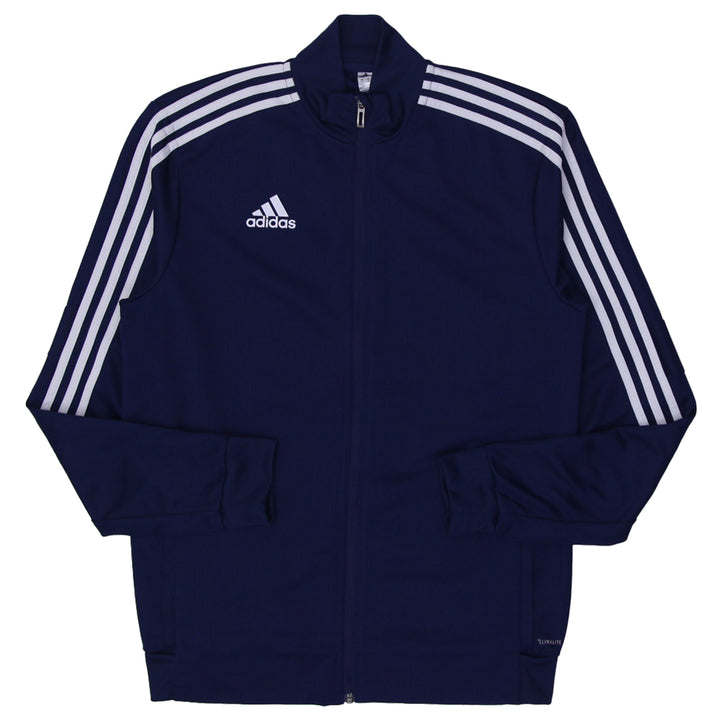 Mens Adidas Logo Sleeve Striped Zip Up Jacket