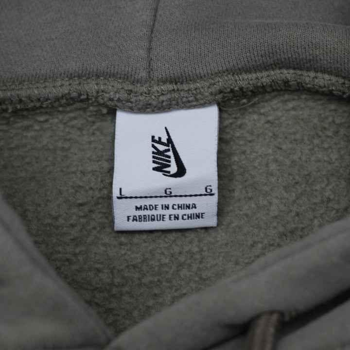 Mens Nike Mini Swoosh Earth Tone Khaki Olive Pullover Hoodie
