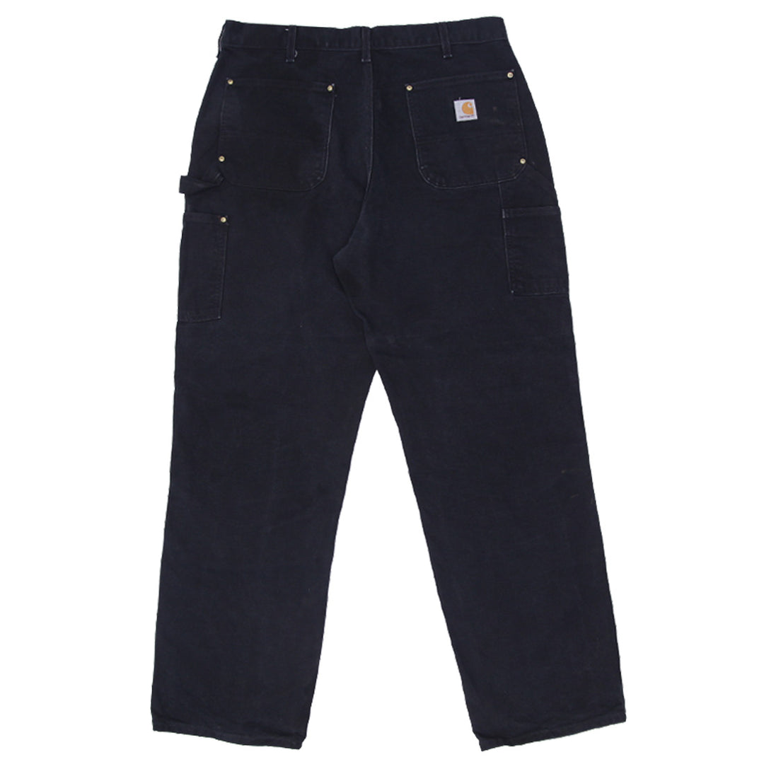 Mens Carhartt B01-BLK Loose Original Fit Double Knee Carpenter Pants Made In USA - Fashion Rerun Vintage Migration_Pants