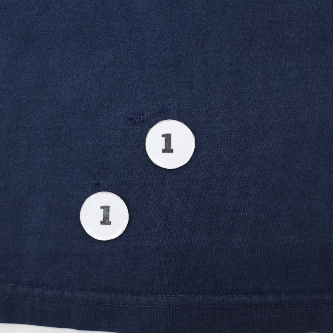 Vintage Mens Nike T-Shirt Navy Blue Swoosh Logo Cotton Size XL | Migration_T-Shirts - Detail View | Fashion Rerun