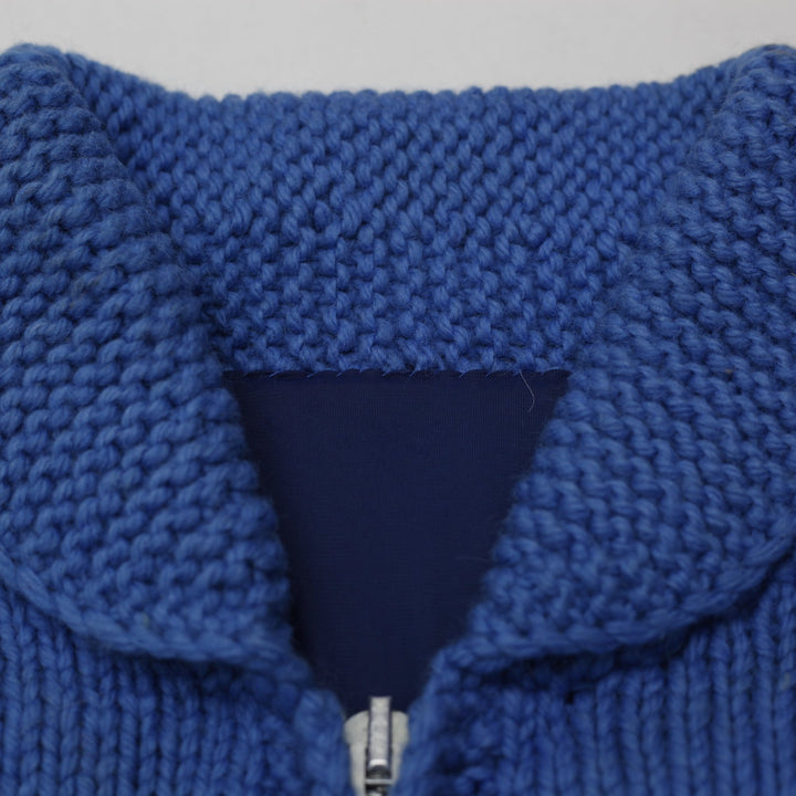 Vintage 60s Cowichan Wool Shawl Collar Sweater Size XL | Migration_Knitwear & Sweaters - Back View | Fashion Rerun