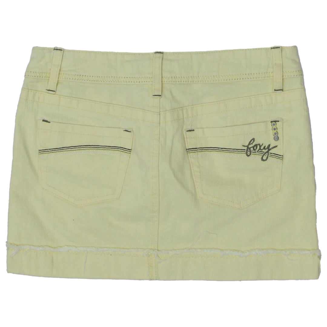 Y2K Foxy Jeans Yellow Denim Mini Skirt - Fashion Rerun Vintage Migration_Skirt