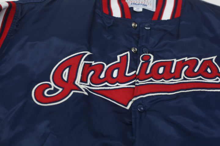 Vintage Cleveland Indians Starter Jacket Satin Bomber Men