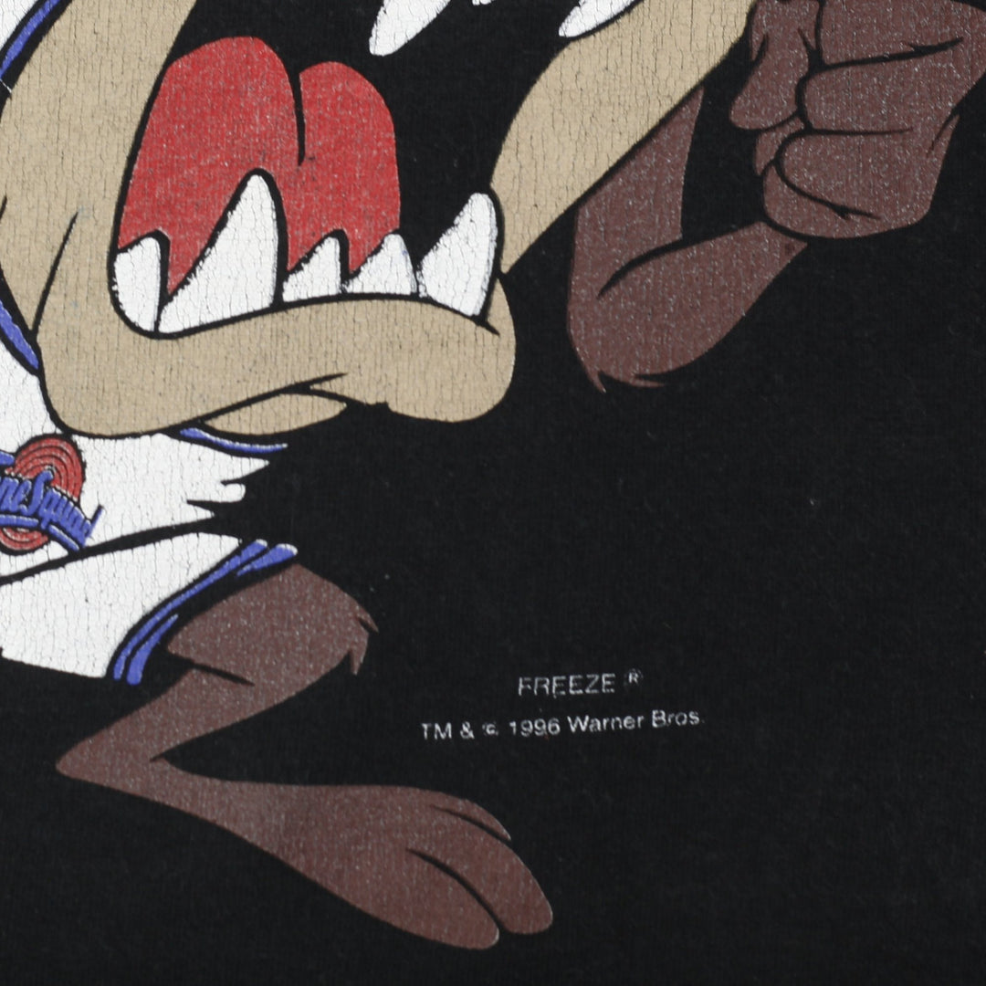 Vintage 1996 Space Jam Taz Monstars AOP T-Shirt Made In USA Size L