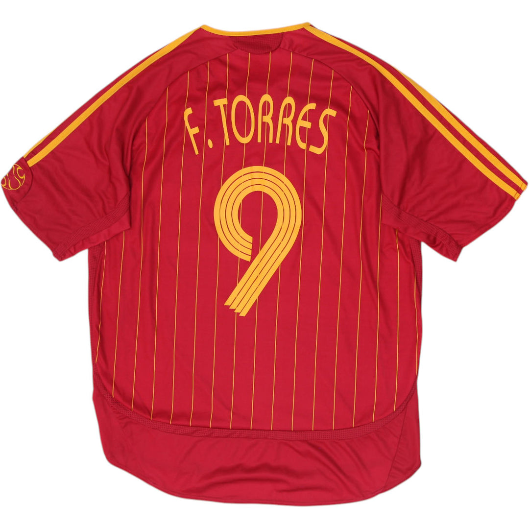 Mens Adidas Spain 2006 World Cup Home Football Shirt F. Torres #9 Size XL