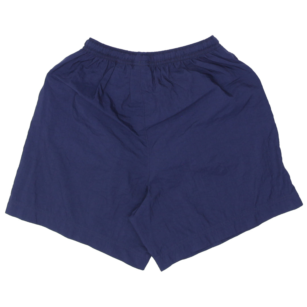 90's Vintage Nike Swoosh Embroidered Nylon Shorts Navy Blue Boys Youth - Fashion Rerun Vintage Migration_Shorts