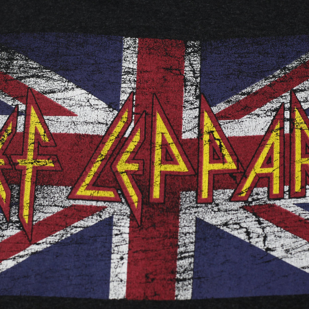 Mens Def Leppard Union Jack Rock Band T-Shirt Size XL