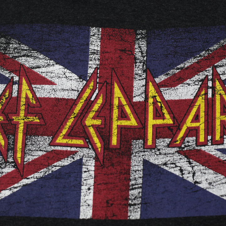 Mens Def Leppard Union Jack Rock Band T-Shirt Size XL