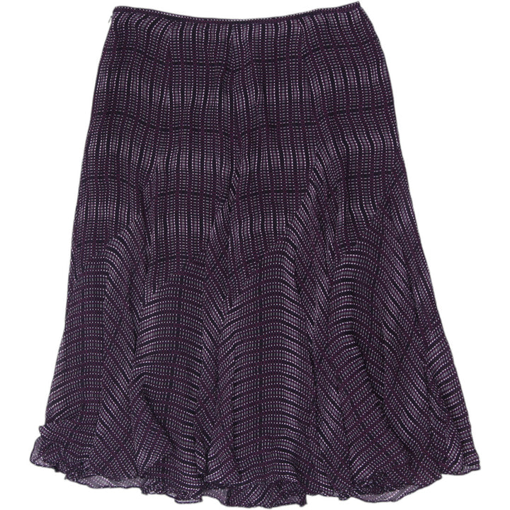 Y2K Ladies Jones New York Geometric Print Panel Flare Midi Skirt Size 8