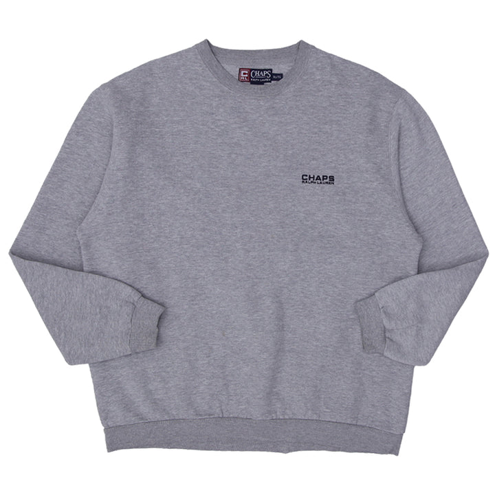 Vintage Chaps Ralph Lauren Crewneck Sweatshirt Gray Size XL - Fashion Rerun Vintage Migration_Sweaters